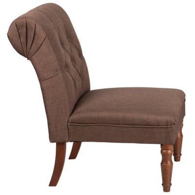 HERCULES Elm Park Series Brown Fabric Tufted Chair