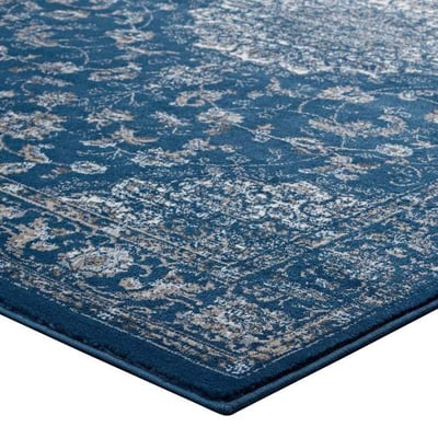 Modway R-1127A-810 Lilja Area Rug, 8x10, Moroccan Blue, Beige and Ivory