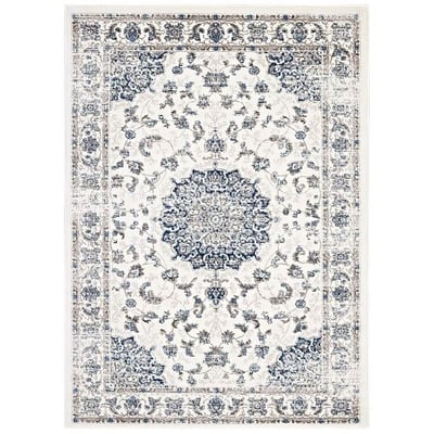 Modway R-1127B-58 Lilja Area Rug, 5x8, Ivory and Moroccan Blue