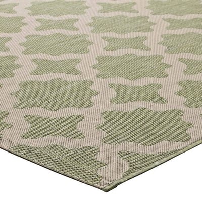 Modway R-1139B-810 Cerelia Area Rug, 8' x 10', Beige and Light Green