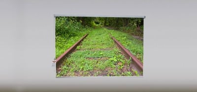Railway track green Roller Shade