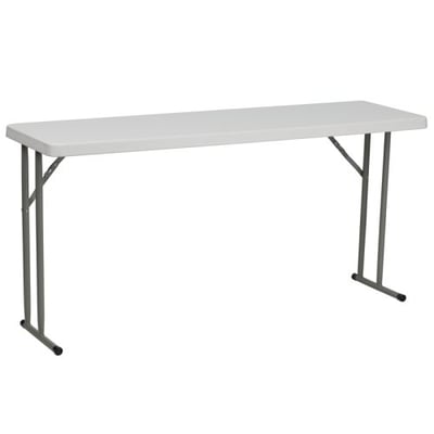 5-Foot Granite White Plastic Folding Training Table