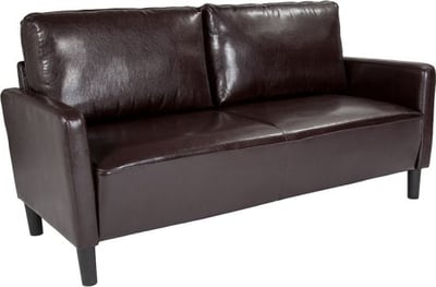 Washington Park Upholstered Sofa in Brown LeatherSoft