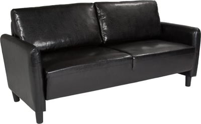 Candler Park Upholstered Sofa in Black LeatherSoft