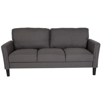 Bari Upholstered Sofa in Dark Gray Fabric