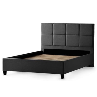 Scoresby Designer Bed, Queen Size, Stone