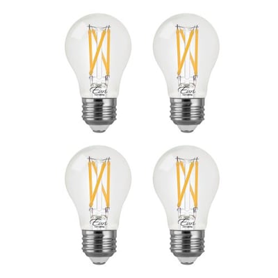 Euri Lighting VA15-3020e-4 LED Filament, Warm White 2700K, Dimmable, 4.5W (40W Equivalent) 450lm, 320° Beam Angle, Medium Base (E26), UL & Energy Star Listed