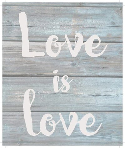 String Light Company Love-Wash Out Grey Background Wall Hanging, 10