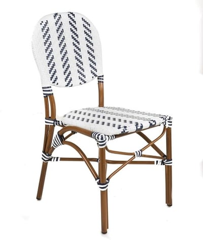 Table in a Bag WNCBC Bistro Chair, One Size, Navy/White