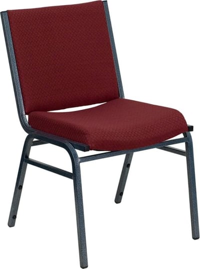 HERCULES Series Heavy Duty Burgundy Patterned Fabric Stack Chair
