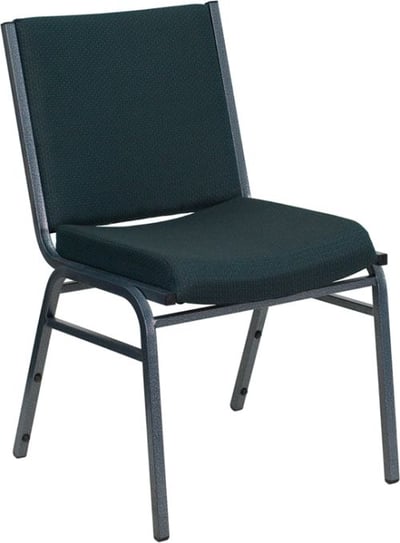 HERCULES Series Heavy Duty Green Patterned Fabric Stack Chair