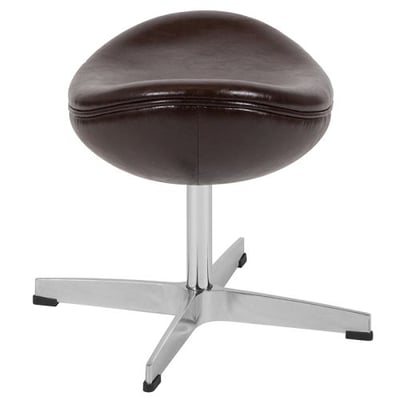 Brown LeatherSoft Ottoman