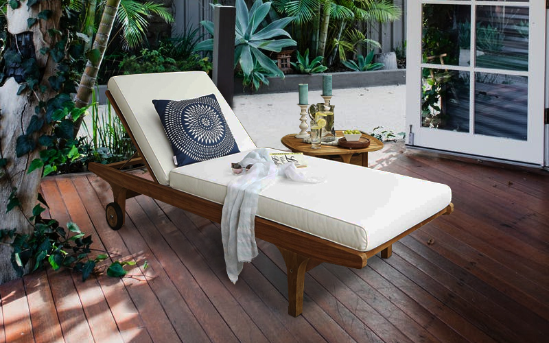 poolside outdoor chair with cushion