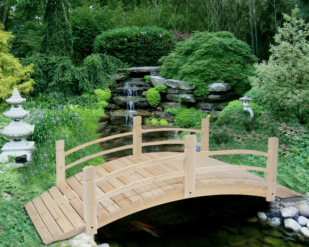 Wooden Garden Bridge for Decor
