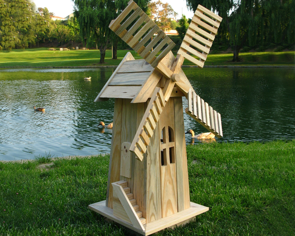 Decorative Wooden Garden Patio Windmill